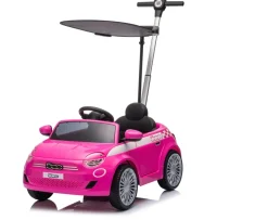 Ken Black Fiat 500e Push Car with UV Canopy| Pedal & Foot To Floor Ride Ons