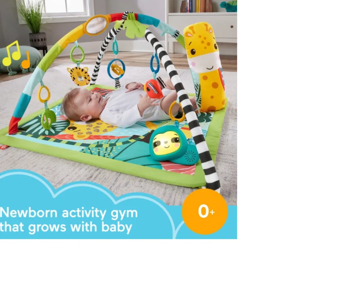 Ken Black Fisher-Price 3-in-1 Rainforest Sensory Gym| Baby Play|Preschool & Electronic Learning