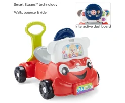 Ken Black Fisher-Price Laugh & Learn 3-in-1 Smart Car| Pedal & Foot To Floor Ride Ons|Preschool & Electronic Learning