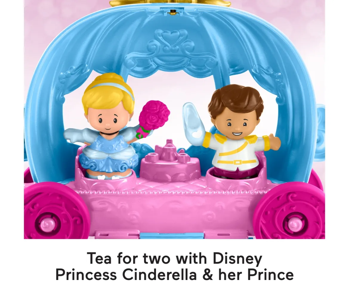 Ken Black Fisher-Price Little People Disney Princess Cinderella's Dancing Carriage Set| Preschool & Electronic Learning
