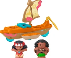 Ken Black Fisher-Price Little People Disney Princess Moana & Maui's Canoe Set| Preschool & Electronic Learning