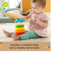 Ken Black Fisher-Price Rock-a-Stack Baby Toy| Baby Play