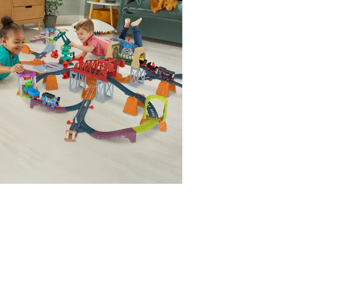 Ken Black Fisher-Price Thomas & Friends Thomas & Diesel Raceway Train Track Set| Preschool & Electronic Learning