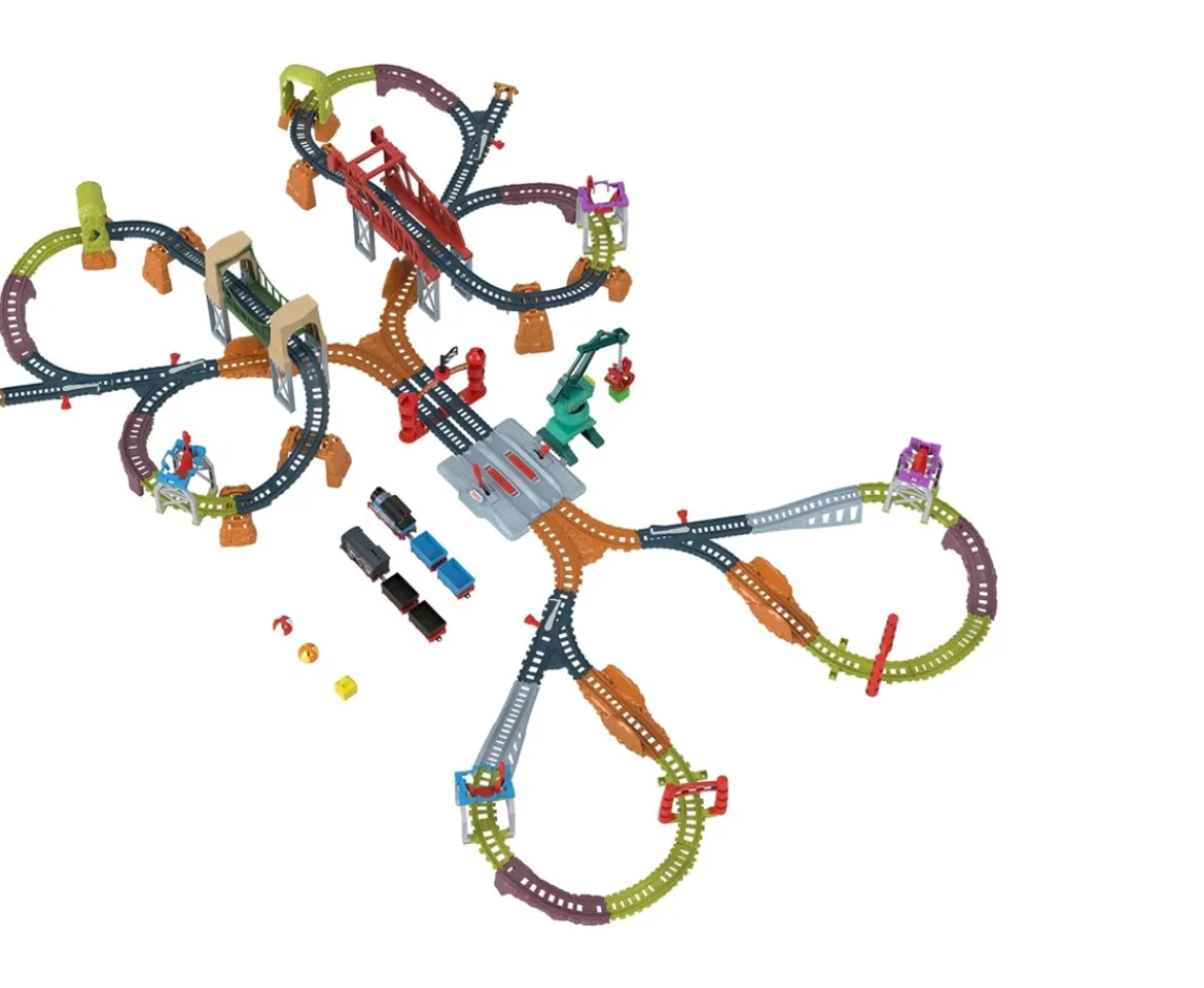 Ken Black Fisher-Price Thomas & Friends Thomas & Diesel Raceway Train Track Set| Preschool & Electronic Learning