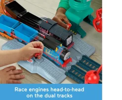 Ken Black Fisher-Price Thomas & Friends Thomas & Diesel Raceway Train Track Set| Preschool & Electronic Learning