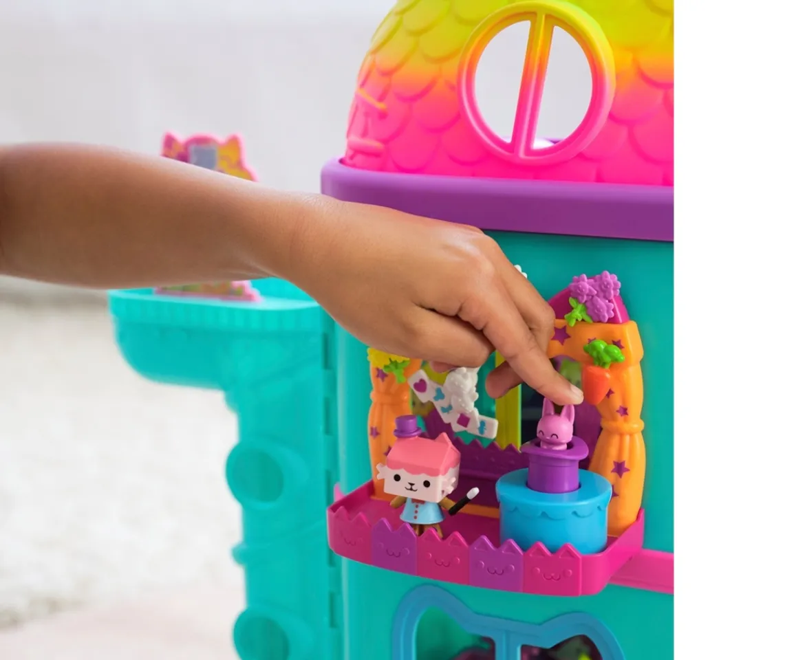 Ken Black Gabby's Dollhouse Baby Box Cat Talent Show Balcony Playset| Preschool & Electronic Learning