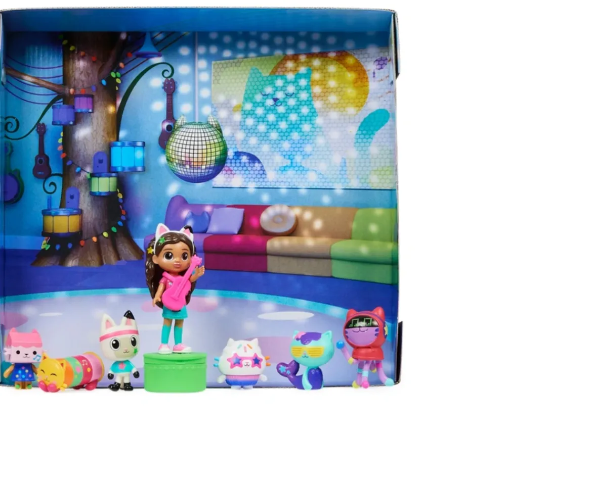 Ken Black Gabby’s Dollhouse Dance Party Theme Figure Set with a Gabby Doll Figure| Preschool & Electronic Learning