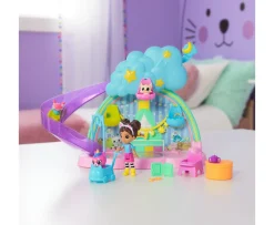 Ken Black Gabby’s Dollhouse Kitty Care Ear Purrfect Playroom 17-Piece Playset| Preschool & Electronic Learning