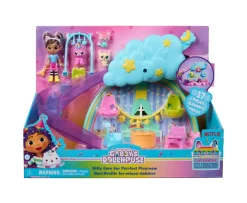 Ken Black Gabby’s Dollhouse Kitty Care Ear Purrfect Playroom 17-Piece Playset| Preschool & Electronic Learning