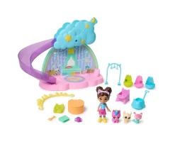 Ken Black Gabby’s Dollhouse Kitty Care Ear Purrfect Playroom 17-Piece Playset| Preschool & Electronic Learning