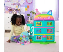 Ken Black Gabby’s Dollhouse Kitty Care Ear Purrfect Playroom 17-Piece Playset| Preschool & Electronic Learning