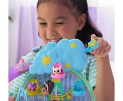 Ken Black Gabby’s Dollhouse Kitty Care Ear Purrfect Playroom 17-Piece Playset| Preschool & Electronic Learning