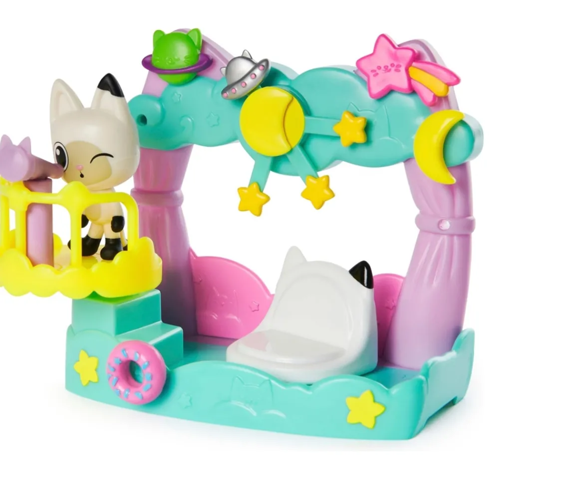 Ken Black Gabby's Dollhouse Pandy Paws Dreamy Balcony Playset| Preschool & Electronic Learning