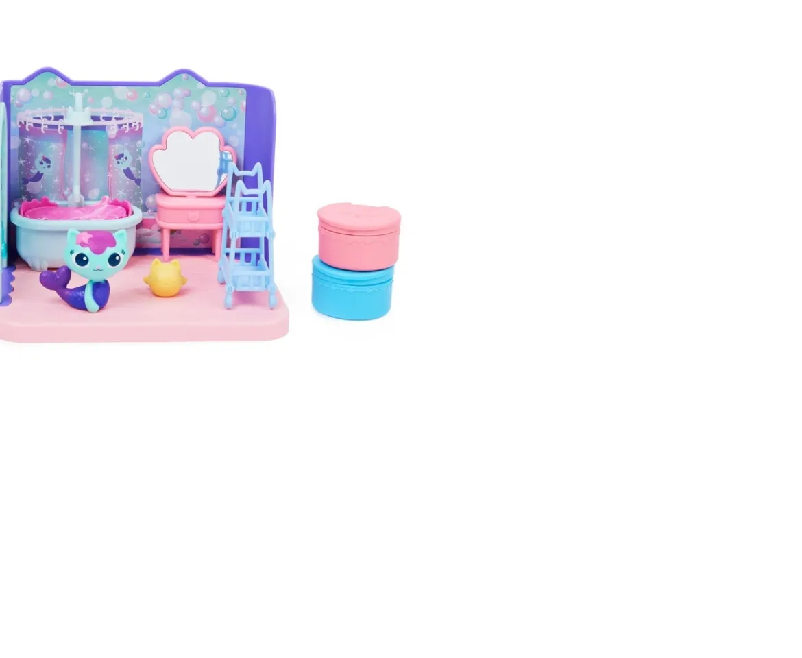 Ken Black Gabby’s Dollhouse Primp and Pamper Bathroom with Figure and Accessories| Preschool & Electronic Learning