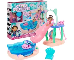 Ken Black Gabby’s Dollhouse, Purr-ific Pool Playset with Gabby and MerCat Figures| Preschool & Electronic Learning