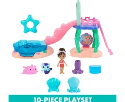 Ken Black Gabby’s Dollhouse, Purr-ific Pool Playset with Gabby and MerCat Figures| Preschool & Electronic Learning