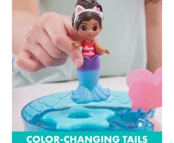 Ken Black Gabby’s Dollhouse, Purr-ific Pool Playset with Gabby and MerCat Figures| Preschool & Electronic Learning