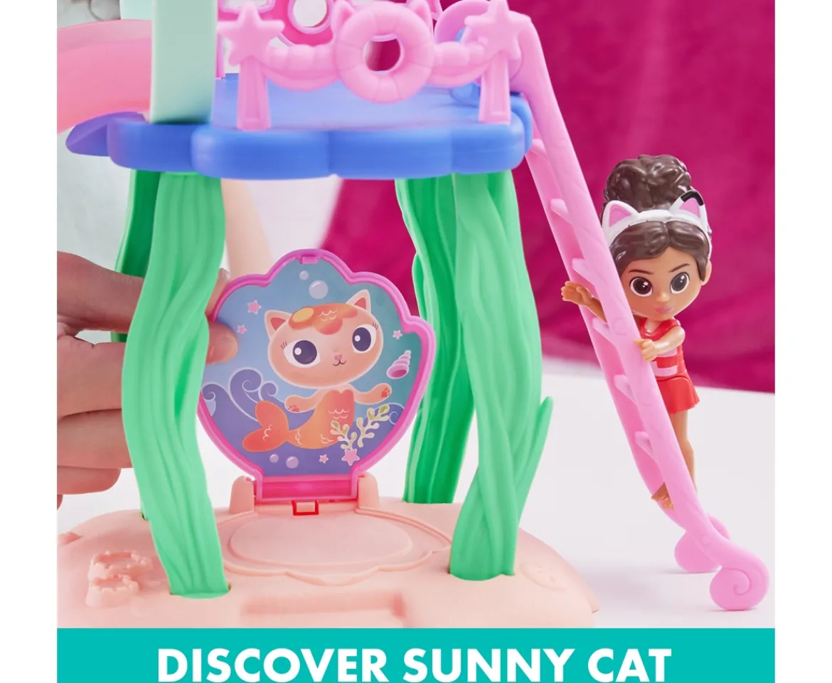 Ken Black Gabby’s Dollhouse, Purr-ific Pool Playset with Gabby and MerCat Figures| Preschool & Electronic Learning