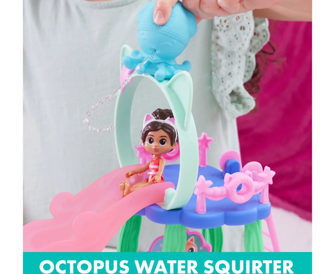 Ken Black Gabby’s Dollhouse, Purr-ific Pool Playset with Gabby and MerCat Figures| Preschool & Electronic Learning