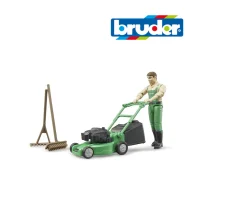 Ken Black Gardener With Mower & Accessories| Bruder|Farm Model Vehicles & Playsets