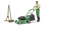 Ken Black Gardener With Mower & Accessories| Bruder|Farm Model Vehicles & Playsets