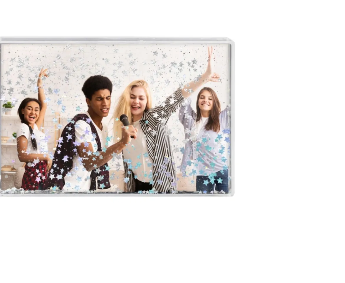 Ken Black Glitter Photo frame - Medium| Art & Crafts