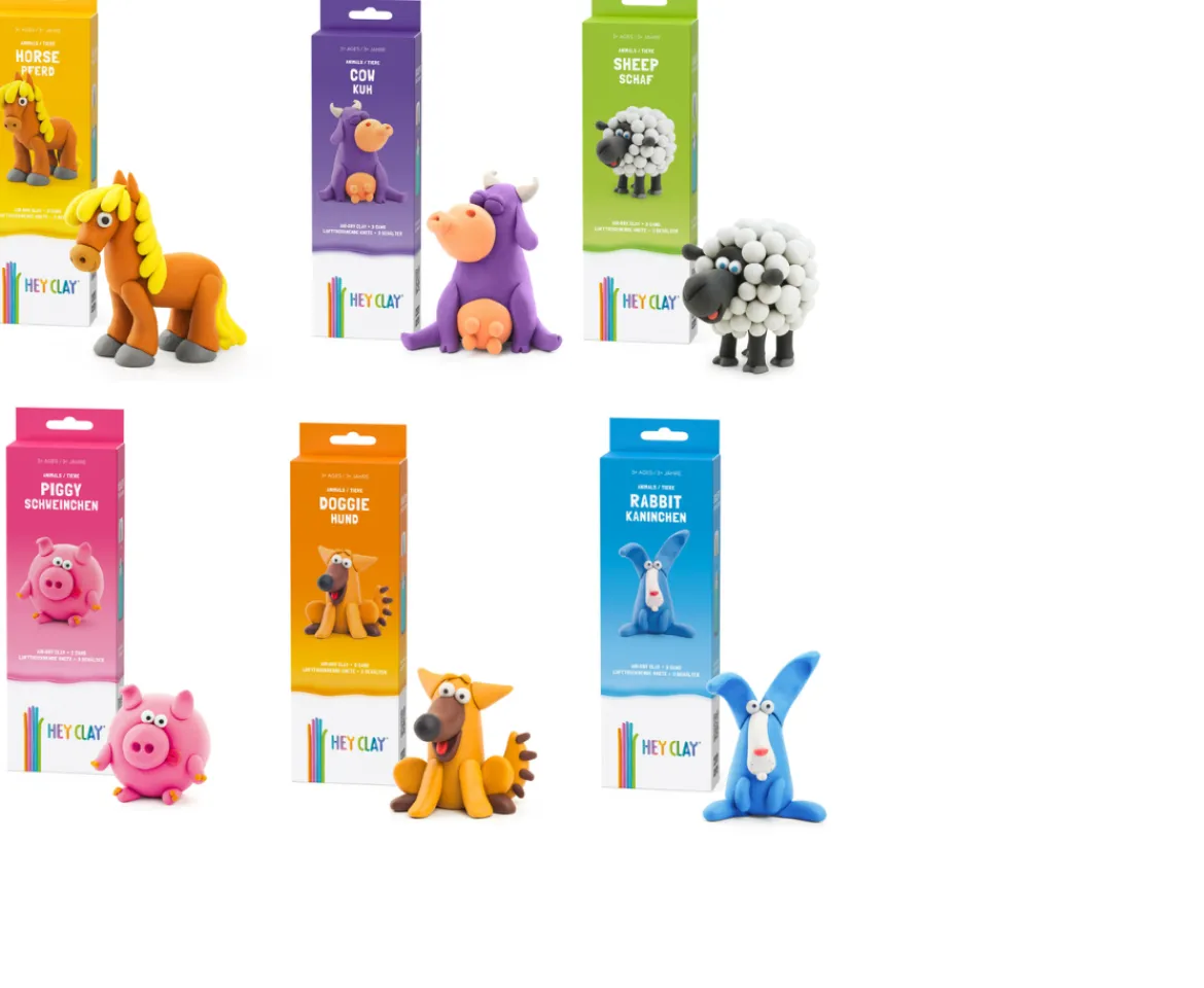 Ken Black Hey Clay Animals 3 Can Assortment| Art & Crafts