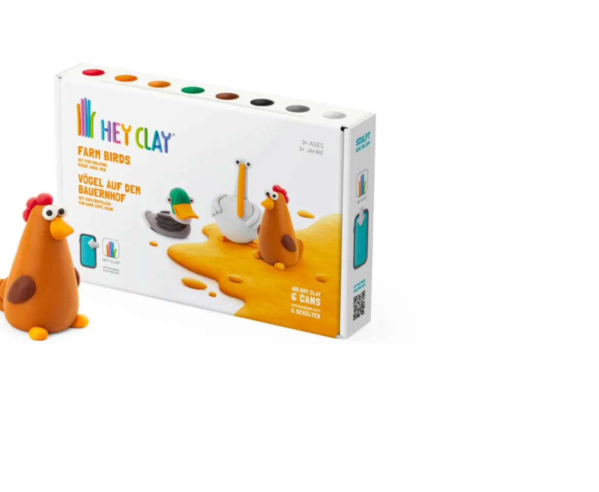 Ken Black Hey Clay Farm Birds 6 Can Set| Art & Crafts