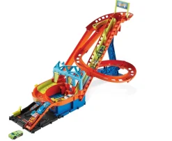 Ken Black Hot Wheels City Roller Coaster Rally with 5 Diecast Vehicles| Hot Wheels|Building & Vehicle Toys