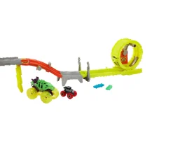 Ken Black Hot Wheels Monster Trucks Power Smashers Charge and Chase Challenge Set| Building & Vehicle Toys