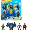Ken Black Imaginext DC Super Friends Batman's Bat Family Figure 5 Pack| Preschool & Electronic Learning
