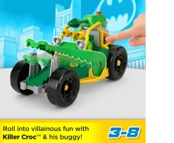 Ken Black Imaginext DC Super Friends Killer Croc Figure & Toy Car Buggy| Preschool & Electronic Learning