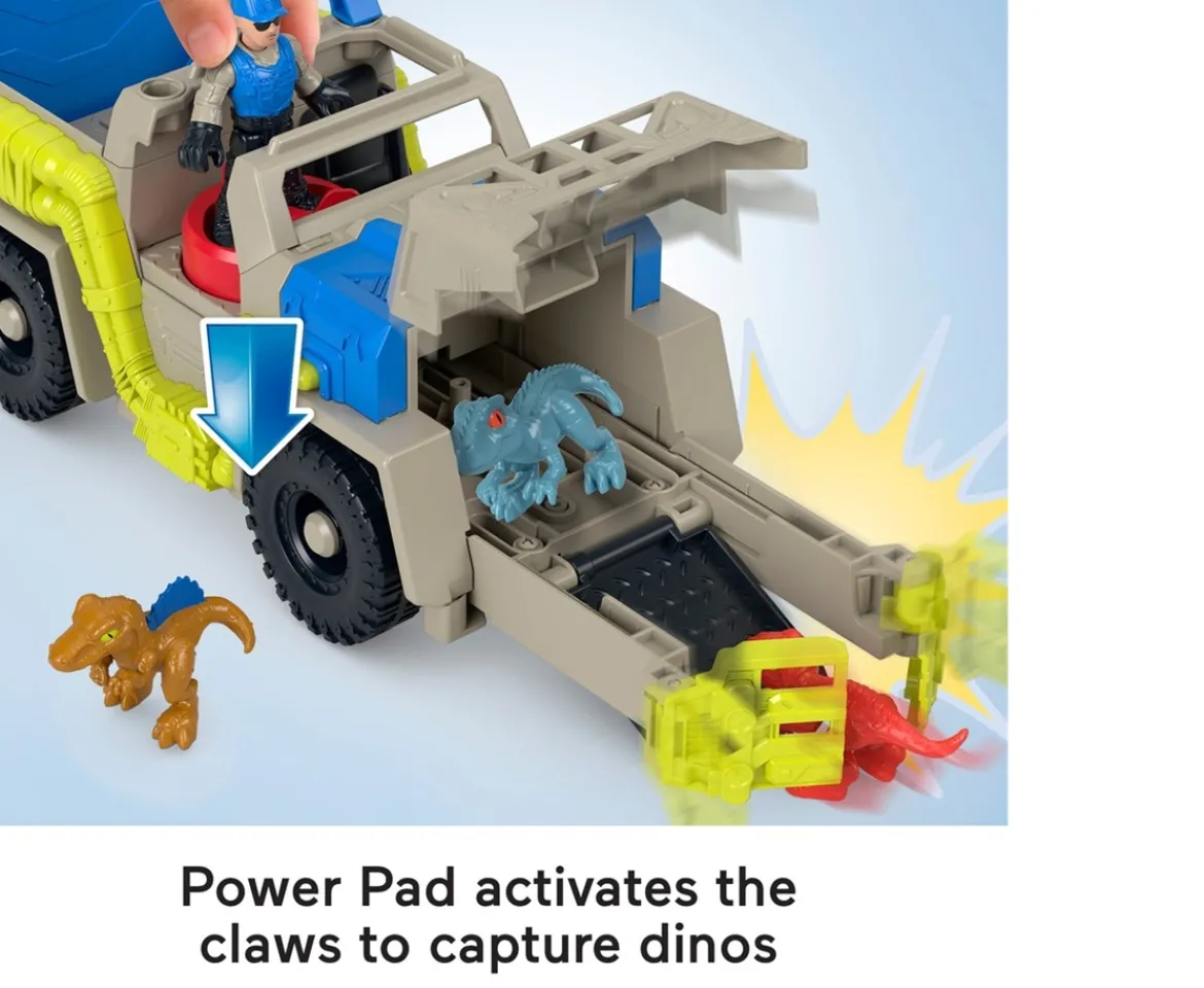 Ken Black Imaginext Jurassic World Track & Transport Dinosaur Truck Playset| Preschool & Electronic Learning