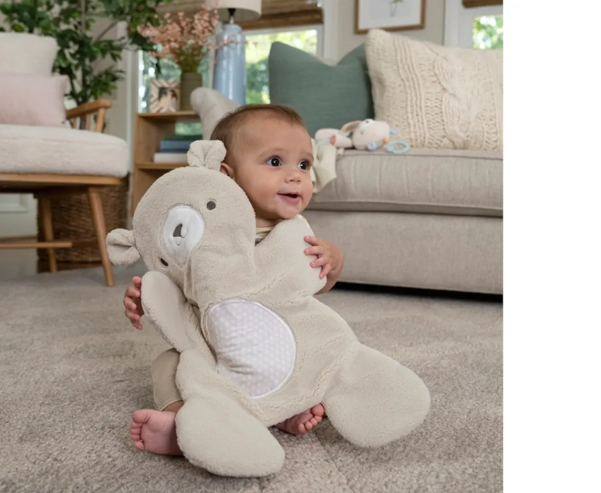 Ken Black Ingenuity InLighten Bouncer Seat with Light Up Toy Bar – Nate the Little Bear| Baby Play