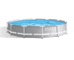 Ken Black Intex 12ft x 30inch Round Metal Frame Prism Swimming Pool| Pools & Sand Pits