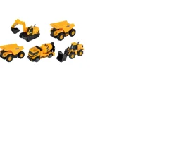 Ken Black JCB Lights and Sounds Construction Team 5 Pack Vehicles| Preschool & Electronic Learning