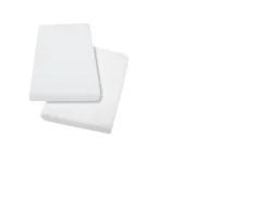 Ken Black Jersey Cotton Fitted Sheets for Cot and Cot Bed 72x140x17cm - White| Nursery Furniture & Bedding