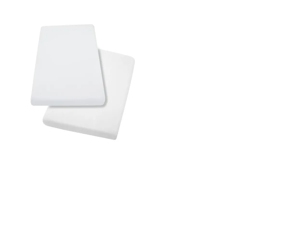 Ken Black Jersey Cotton Fitted Sheets for Cot and Cot Bed 72x140x17cm - White| Nursery Furniture & Bedding