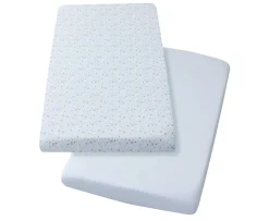 Ken Black Jersey Cotton Fitted Sheets for Cot and Cot Bed 72x140x17cm - Blue| Nursery Furniture & Bedding