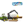 Ken Black John Deere 1210E Forwarder With 4 Trunks & Grab| Bruder|Farm Model Vehicles & Playsets