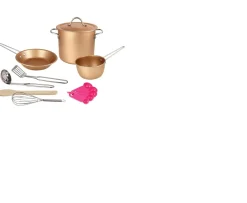 Ken Black Kitchen Corner Rose Gold Cookware Playset| Imaginative Play