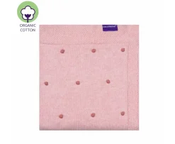 Ken Black Knitted Pom Pom Baby Blanket 80x100 cm - Pink| Nursery Furniture & Bedding