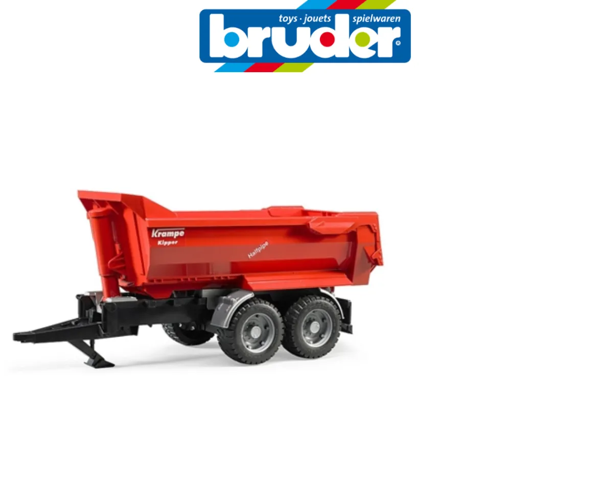 Ken Black Krampe Halfpipe Tipping Trailer| Bruder|Farm Model Vehicles & Playsets