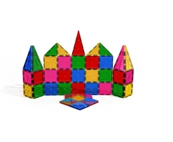 Ken Black Magnetic Tiles 40-Piece Building Set| Building & Vehicle Toys