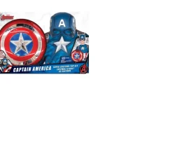Ken Black Marvel Captain America Medium Costume Top Set with Shield and Mask| Imaginative Play
