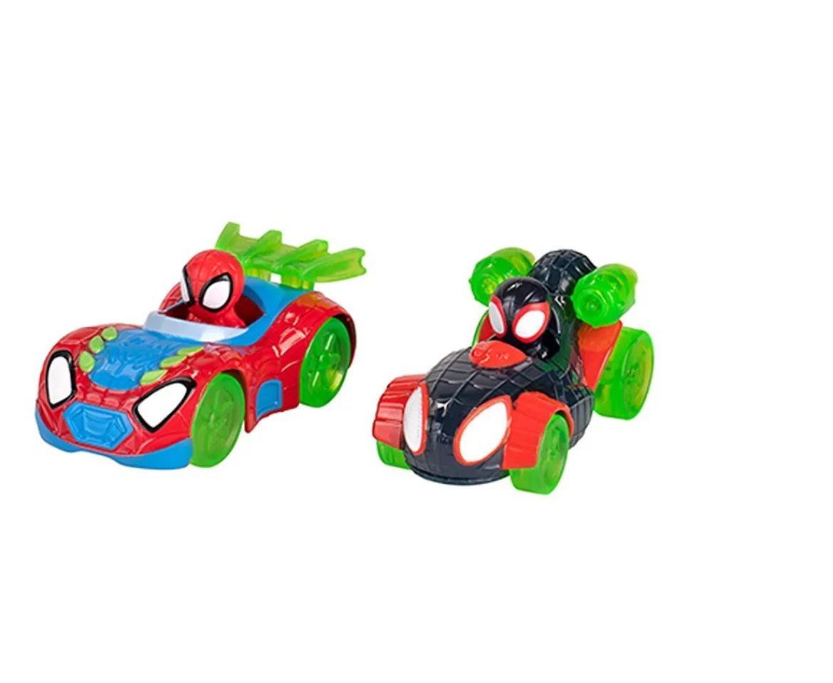 Ken Black MARVEL Spidey and His Amazing Friends Spidey’s Mega Jump HQ Track - 39-Inch Dual Race Track with Ele| Preschool & Electronic Learning