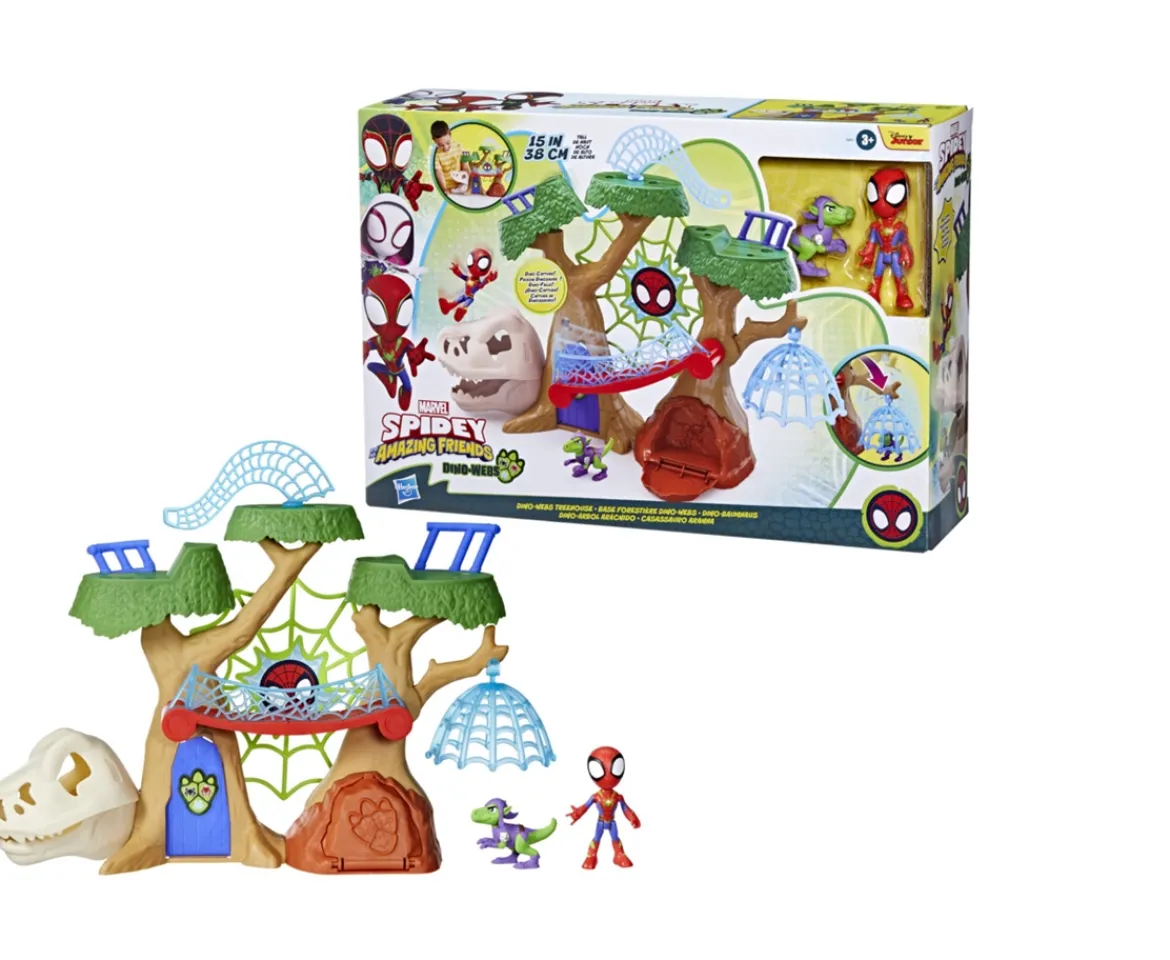 Ken Black Marvel Spidey and His Amazing Friends Dino-Webs Treehouse| Preschool & Electronic Learning