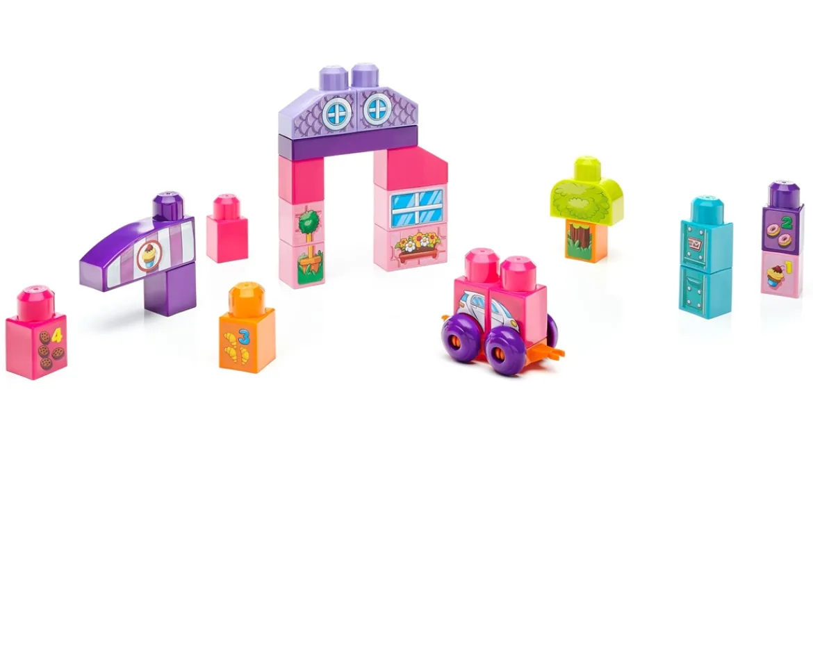 Ken Black Mega Bloks Build 'n Learn Table Pink| Building & Vehicle Toys