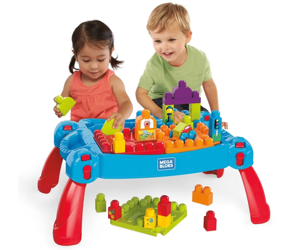 Ken Black Mega Bloks Build'n Learn Table| Building & Vehicle Toys
