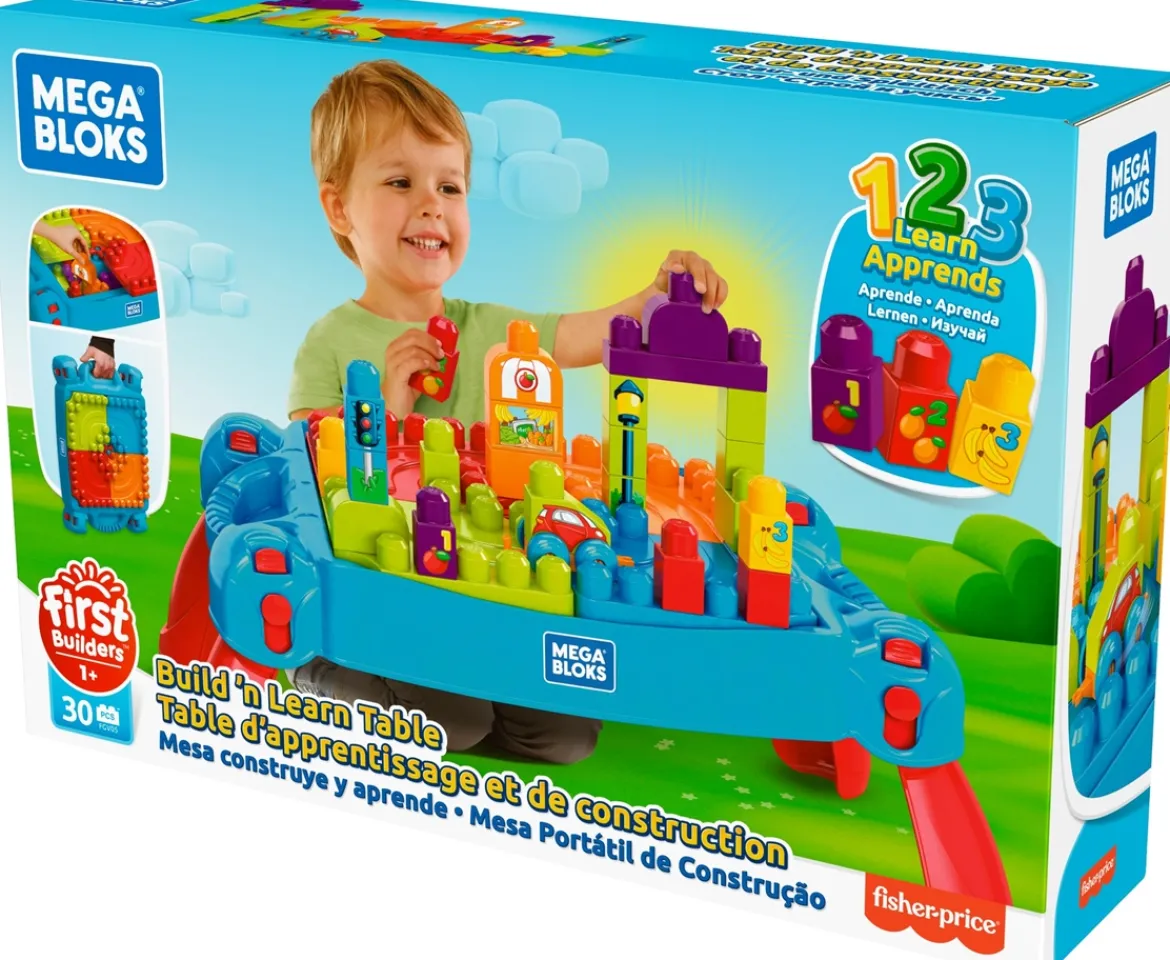 Ken Black Mega Bloks Build'n Learn Table| Building & Vehicle Toys